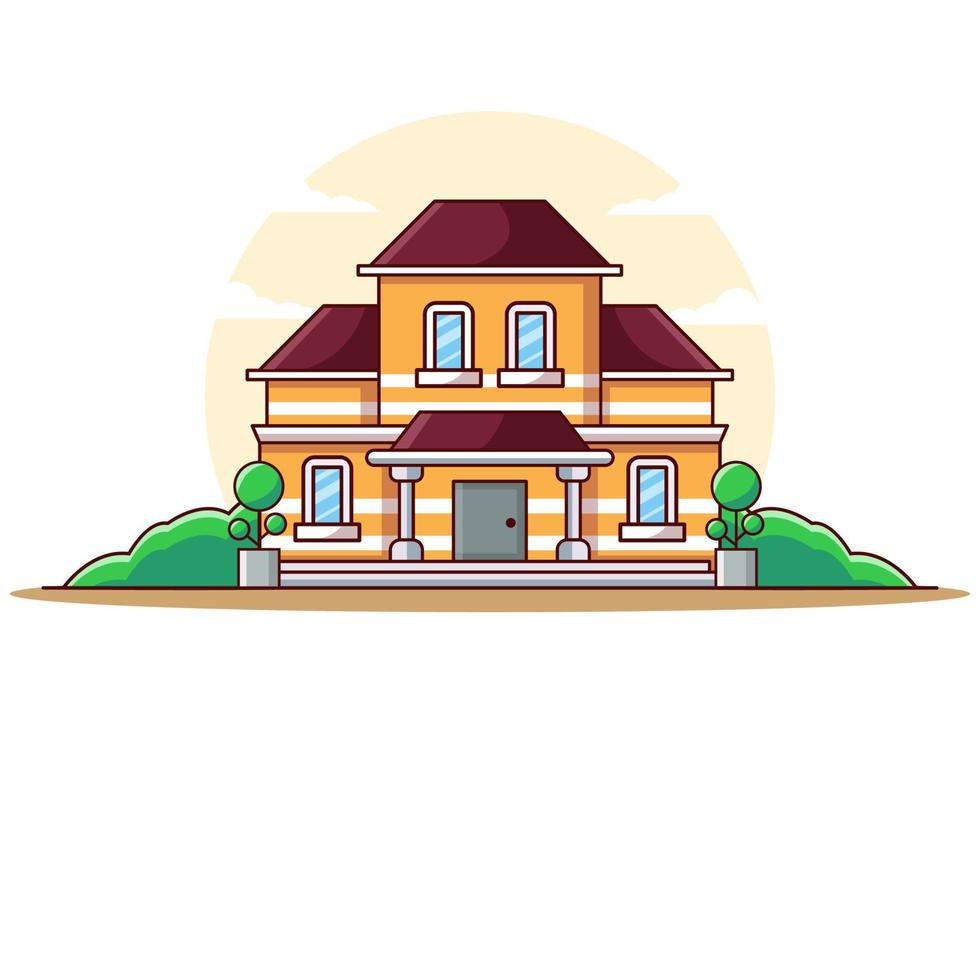 House Flat Design Illustration vector