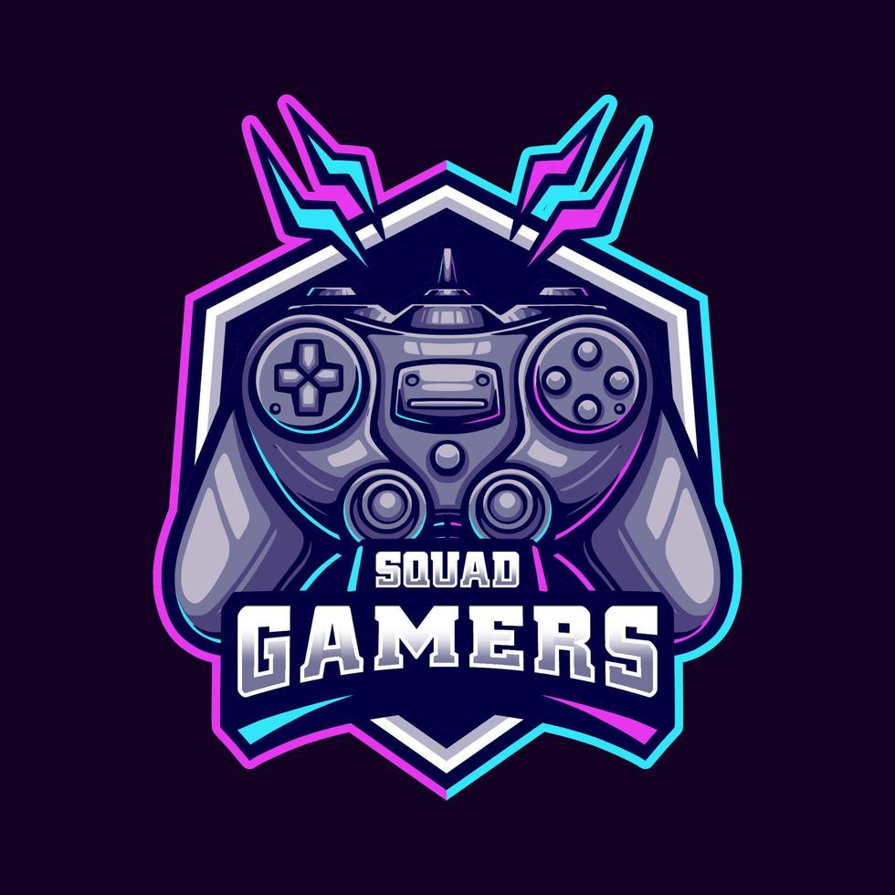 Gamepad Controller Joystick Mascot Esport Logo for streamer vector