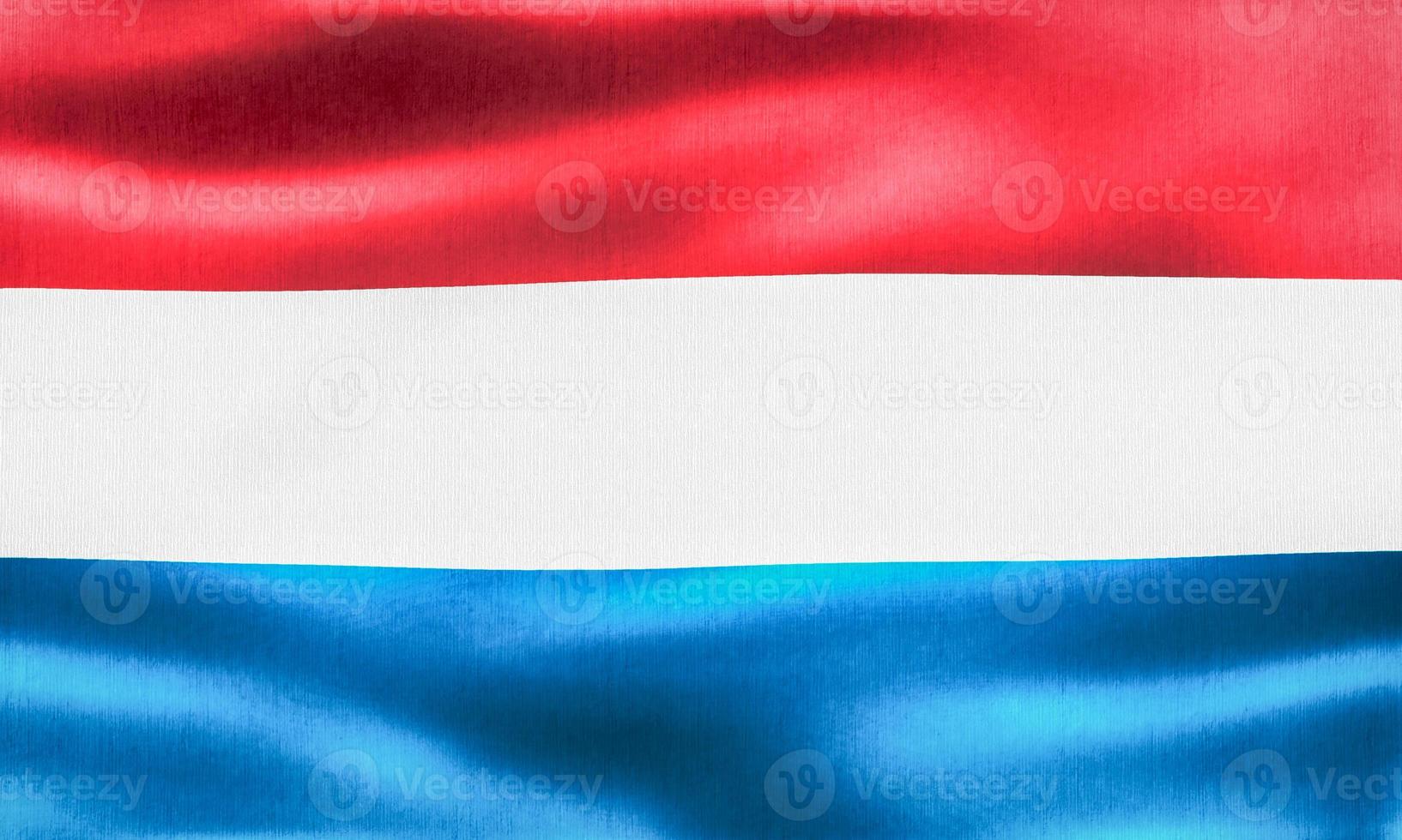 3D-Illustration of a Luxembourg flag - realistic waving fabric flag photo