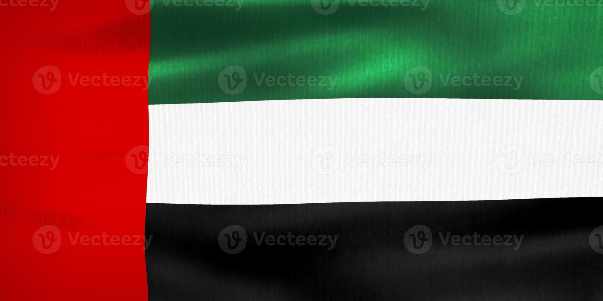 united arab emirates flag - realistic waving fabric flag photo