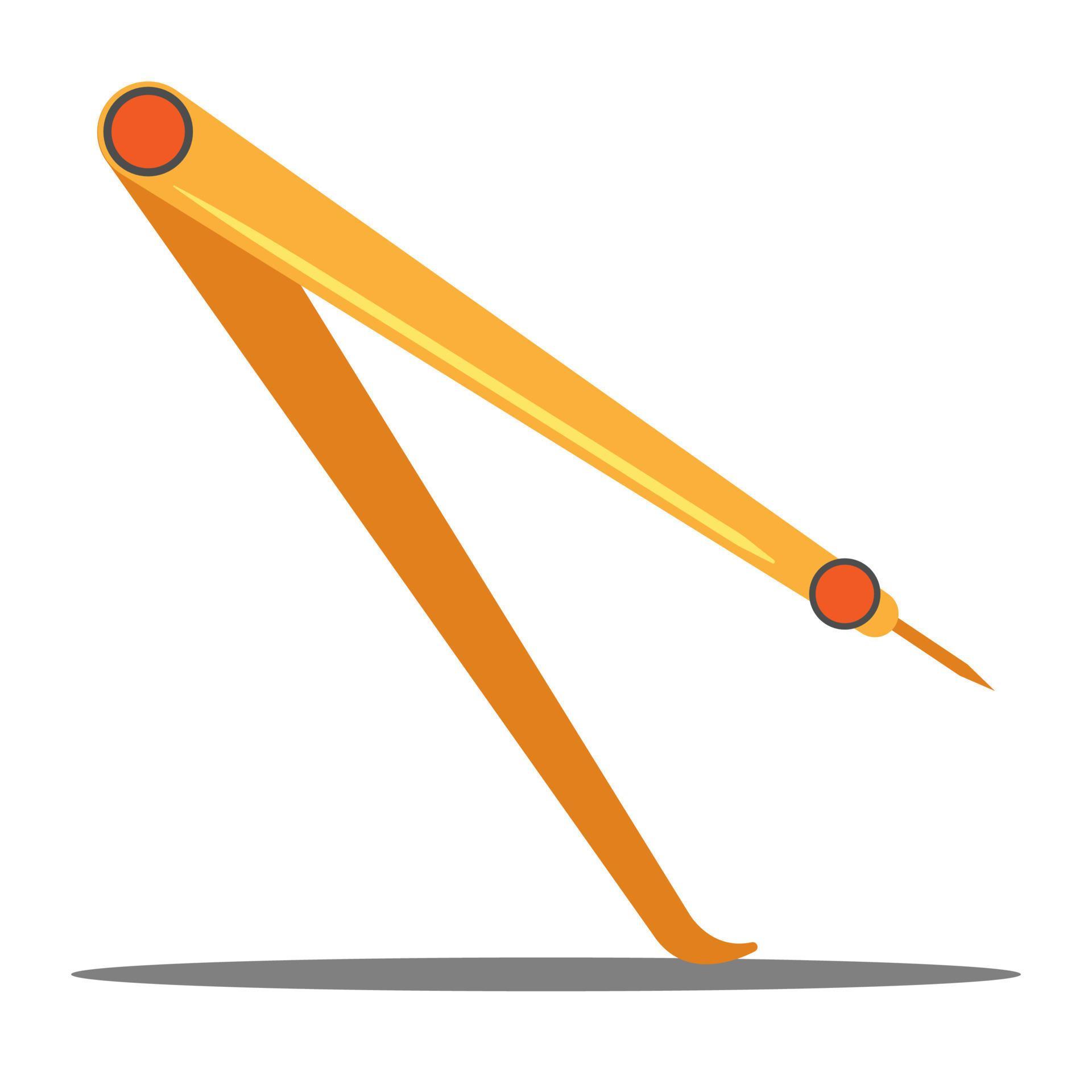 odd leg caliper flat vector for manufacturing, flat icon odd leg