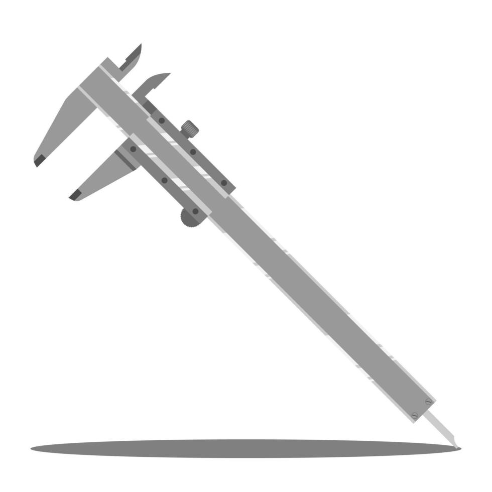 vernier caliper flat icon vector for measuring tool, engineer, mechanic, accuracy, industrial