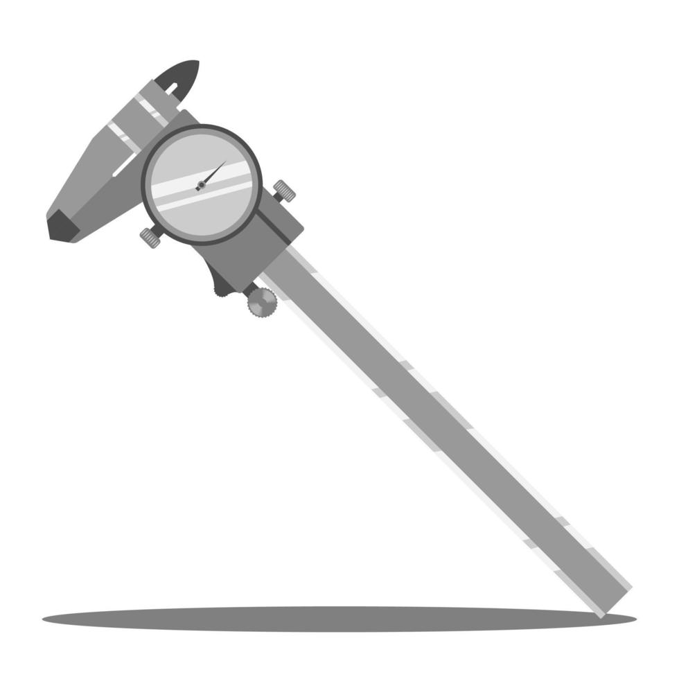 analog vernier caliper flat icon vector for measuring tool, engineer, mechanic, accuracy, industrial