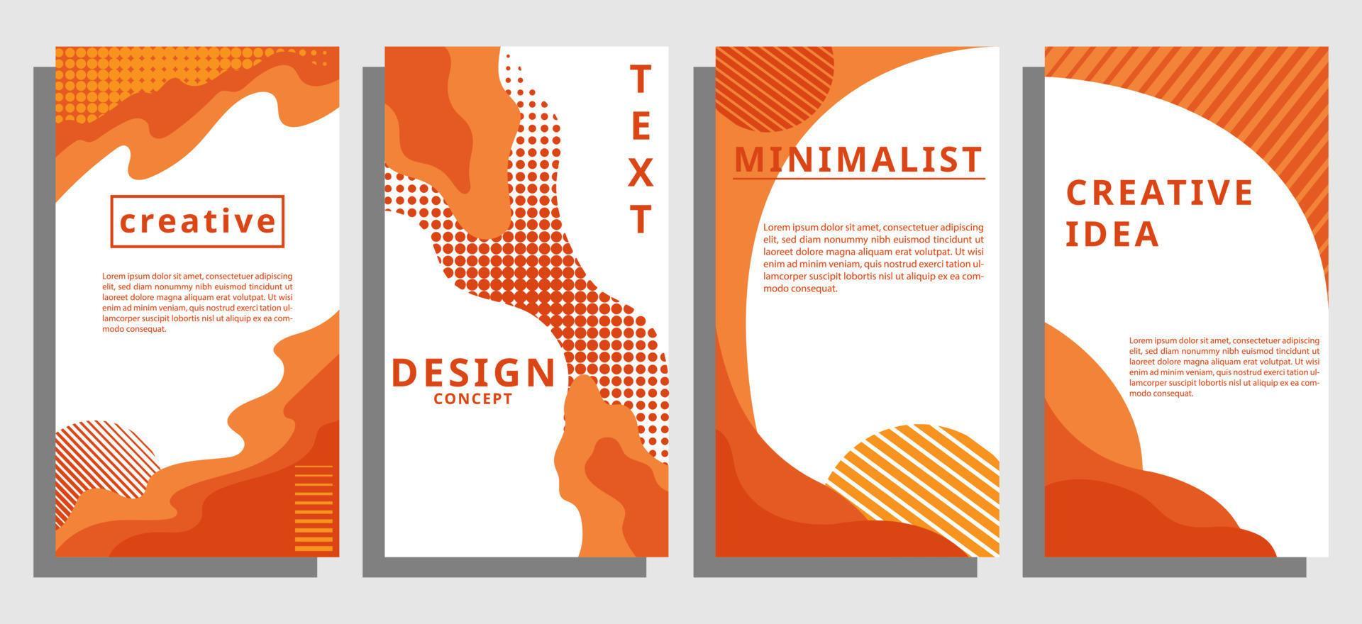 collection of abstract poster templates with wavy shapes, abstract