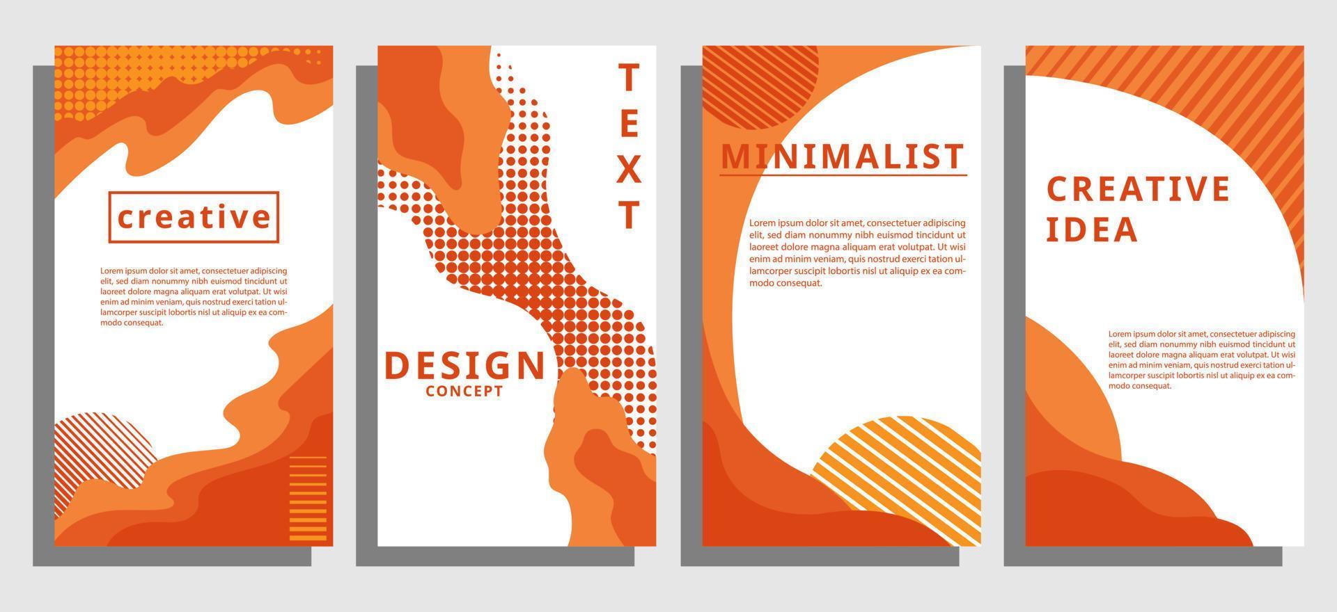 collection of abstract poster templates with wavy shapes, abstract design concepts good for posters, banners, flyers and social media vector