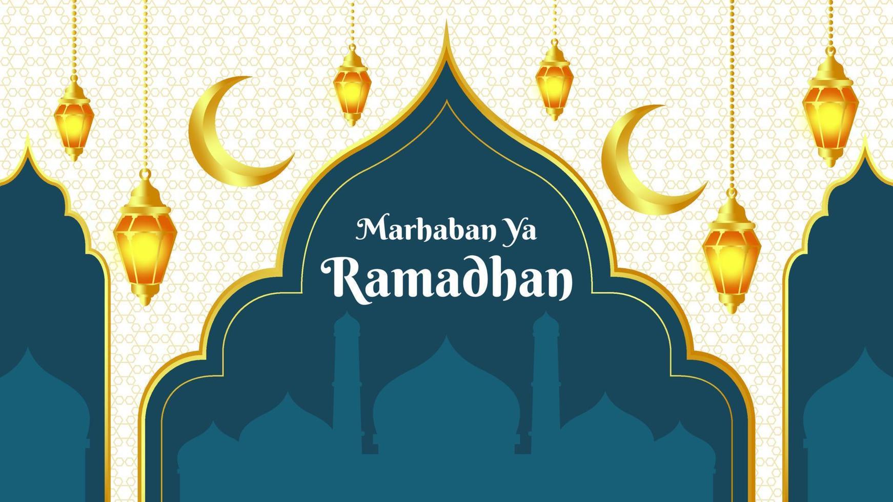 ramadan kareem background banner template, islamic pattern background vector