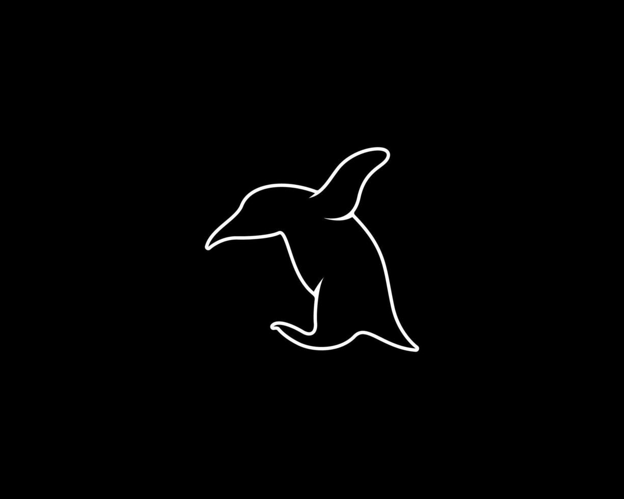 Penguin outline Vector Silhouette