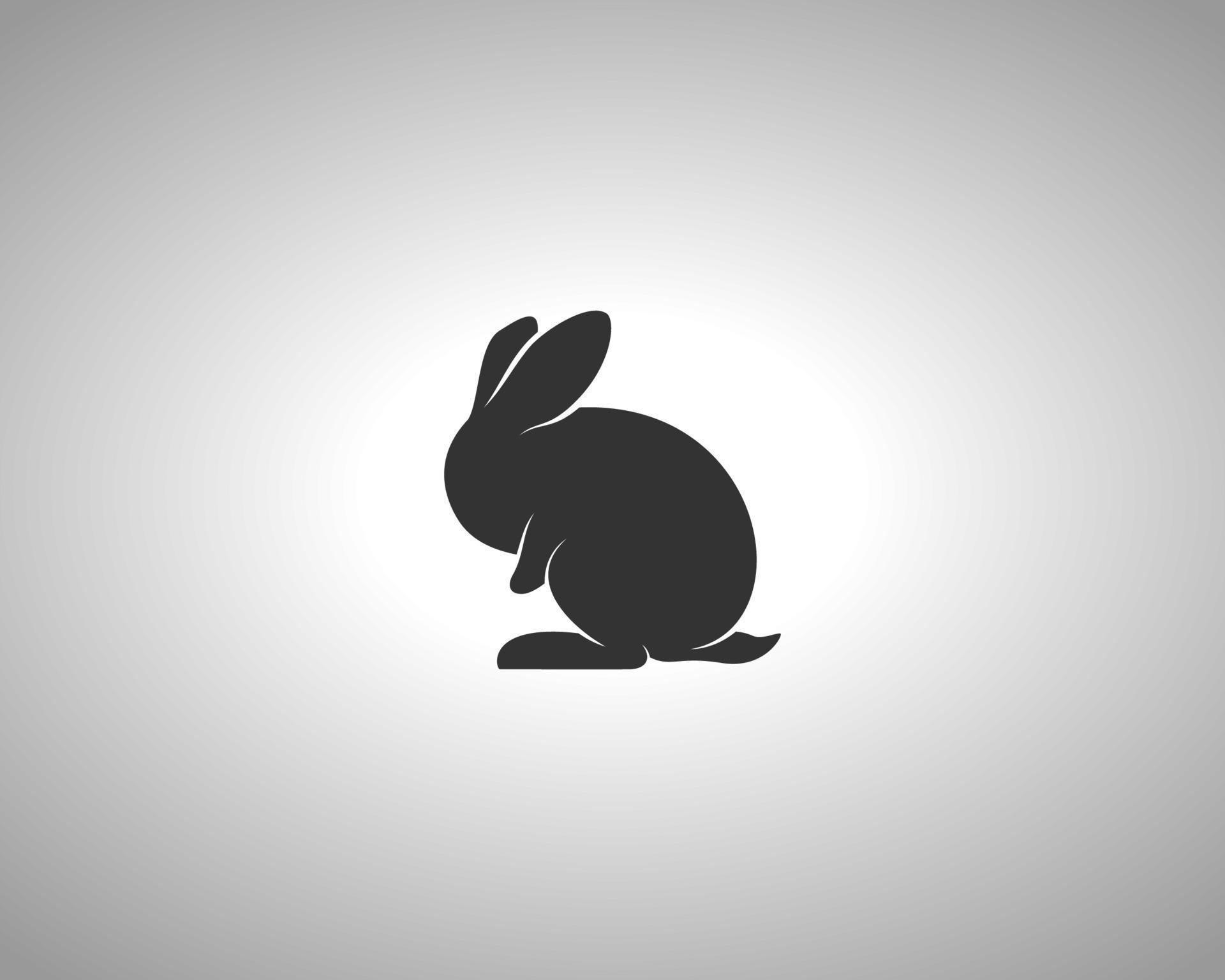 Rabbit Vector Silhouette 21069573 Vector Art at Vecteezy