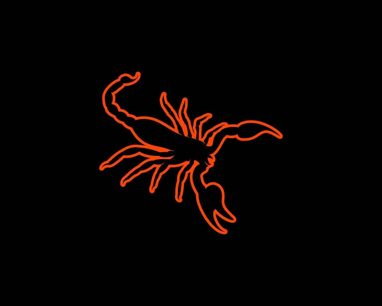 Scorpion Outline Vector Silhouette