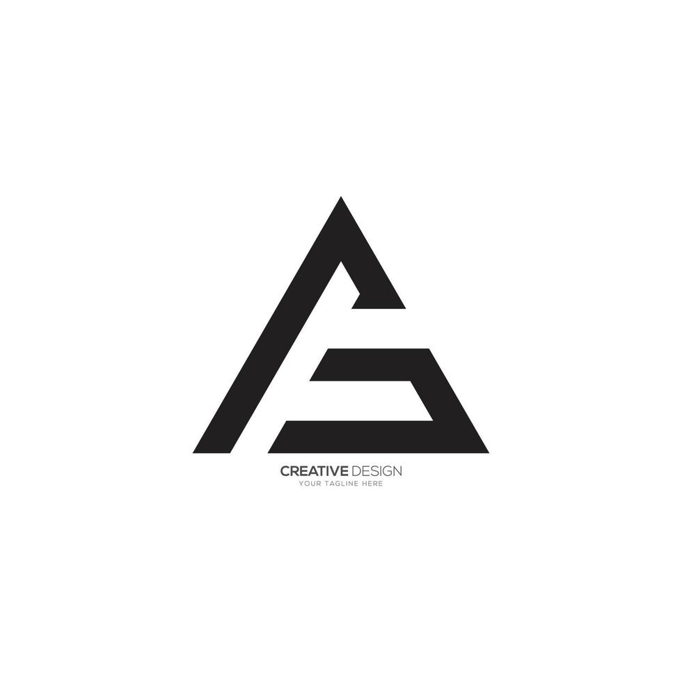 Letter A G triangle shape creative monogram logo vector