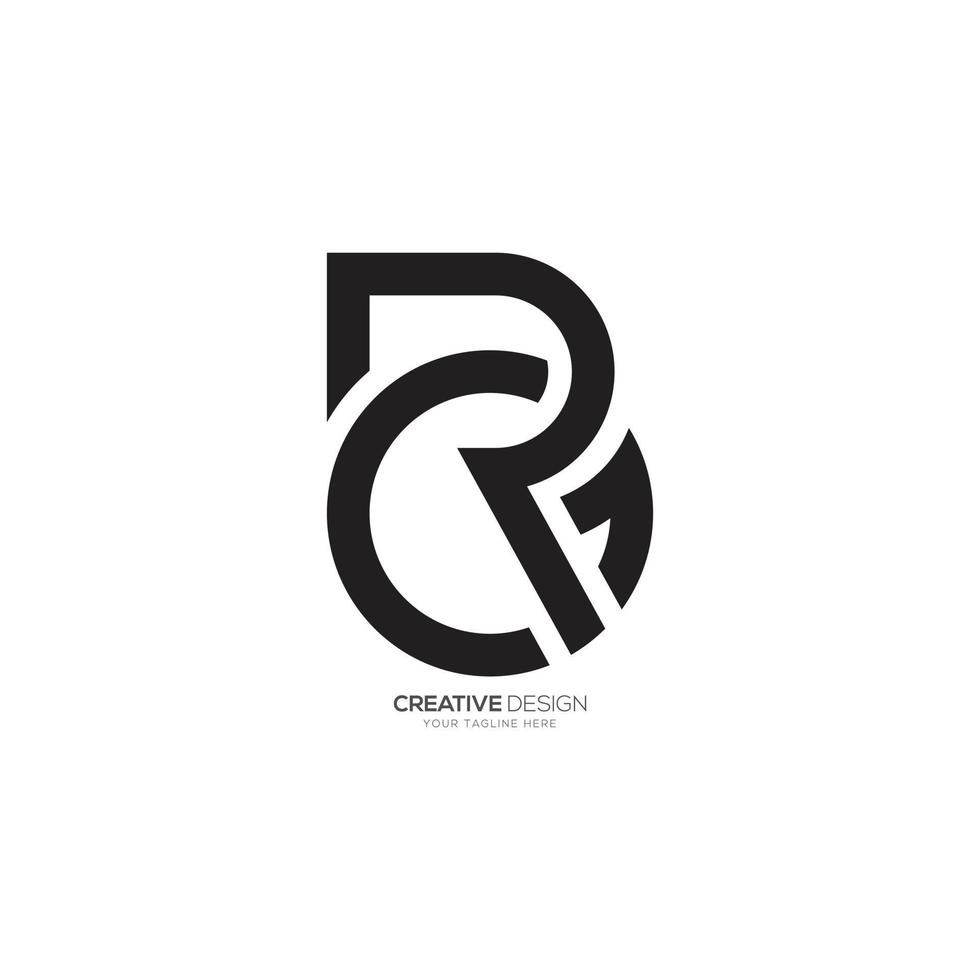 Creative letter R G initial modern monogram logo vector