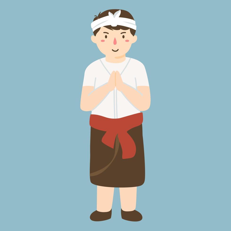 Happy nyepi day or balis silence to hindu ceremonies vector