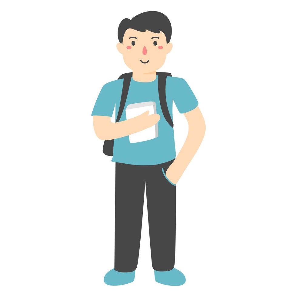 students at school illustrated vector