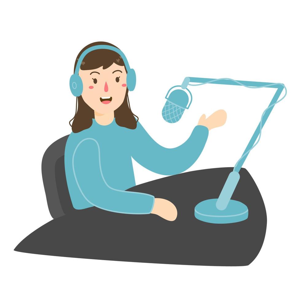 podcast concept illustration vector