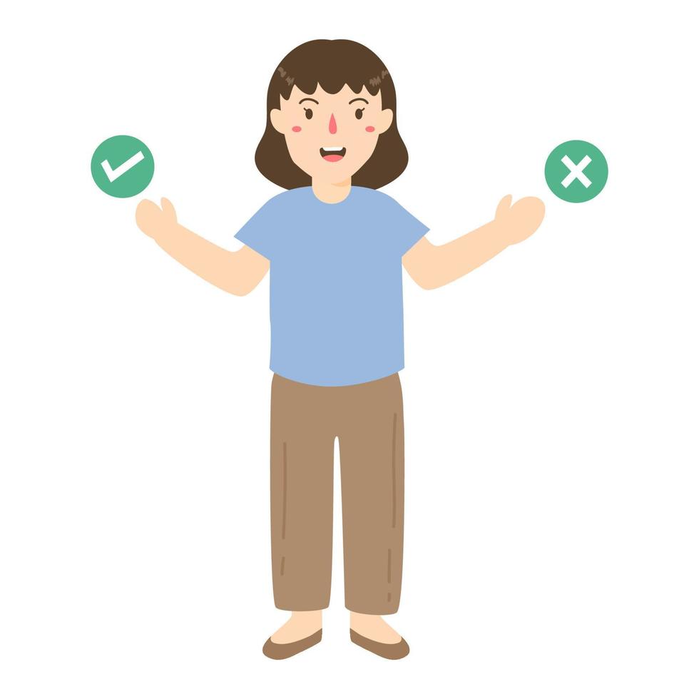 flat illustration of person shrugging vector