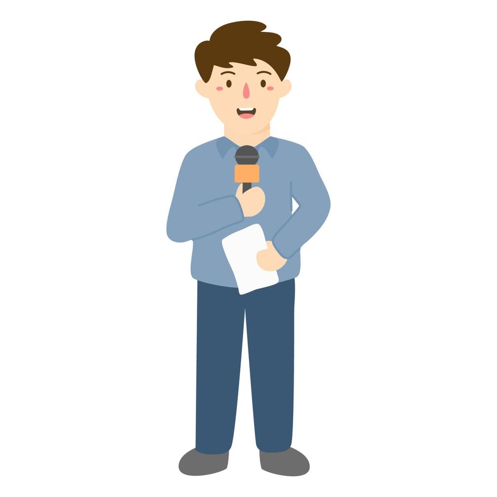 tv news workers presenter vector