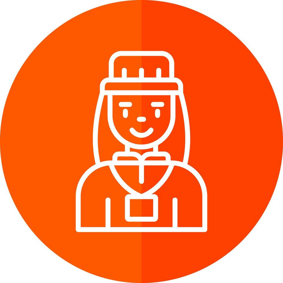 Tour Guide Woman Vector Icon Design