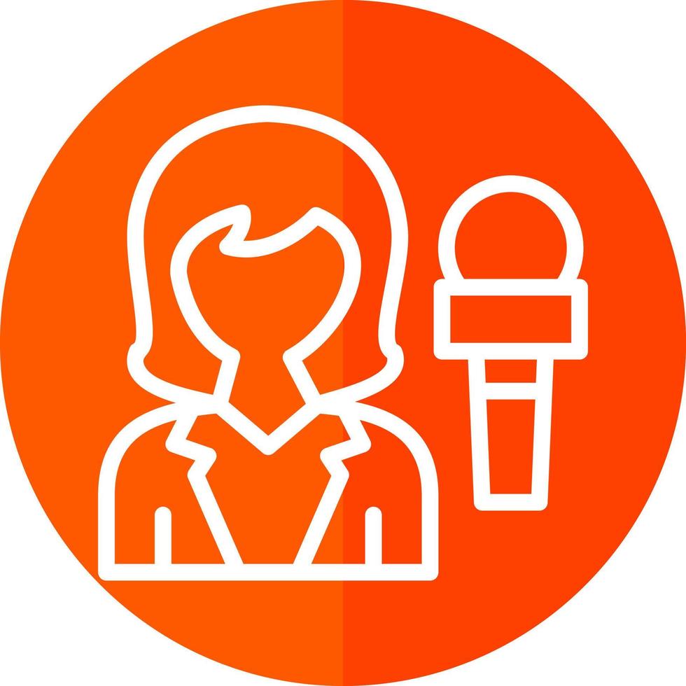 Reporter Vector Icon Design