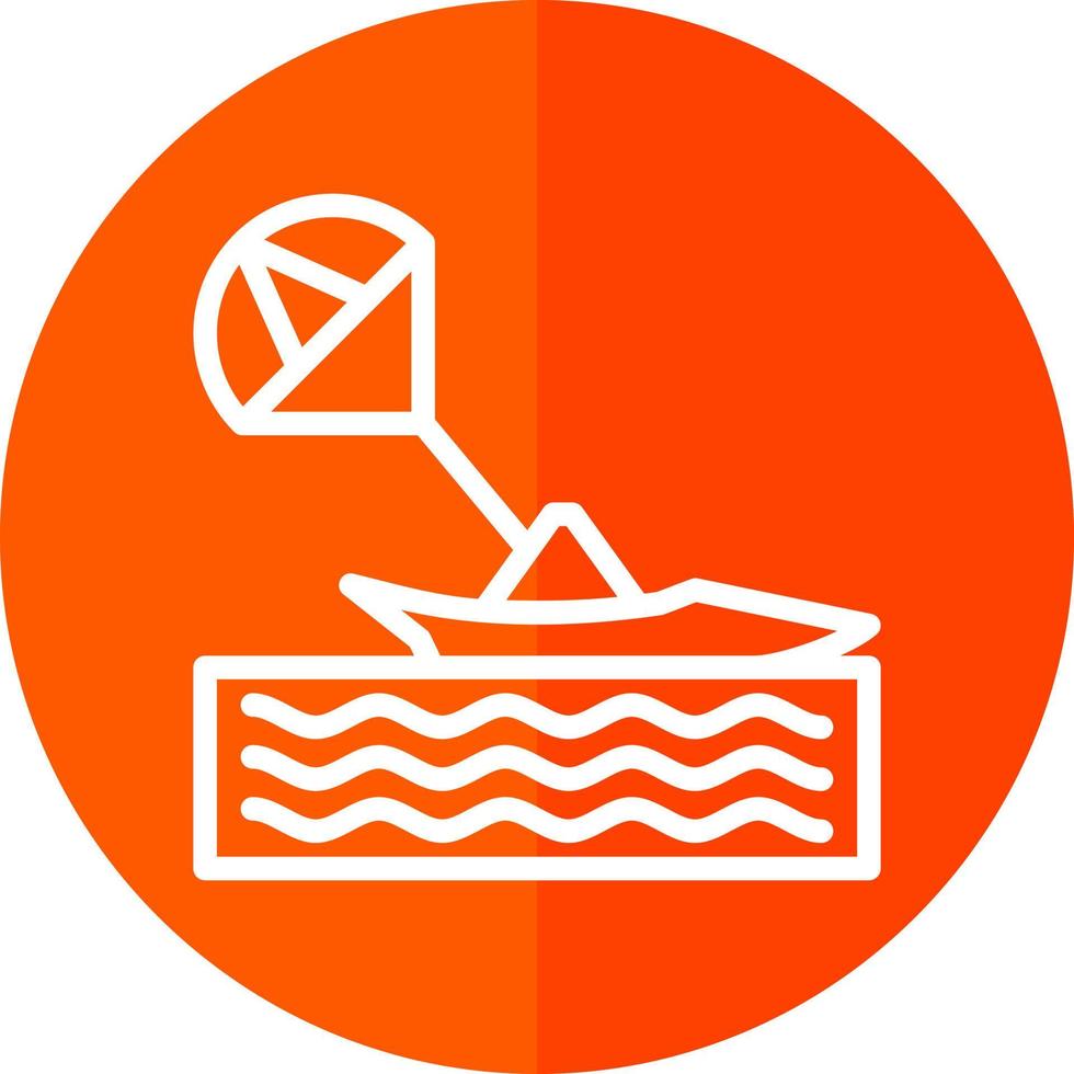 Parasailing Vector Icon Design