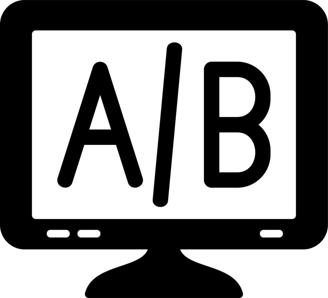 icono de vector de prueba ab