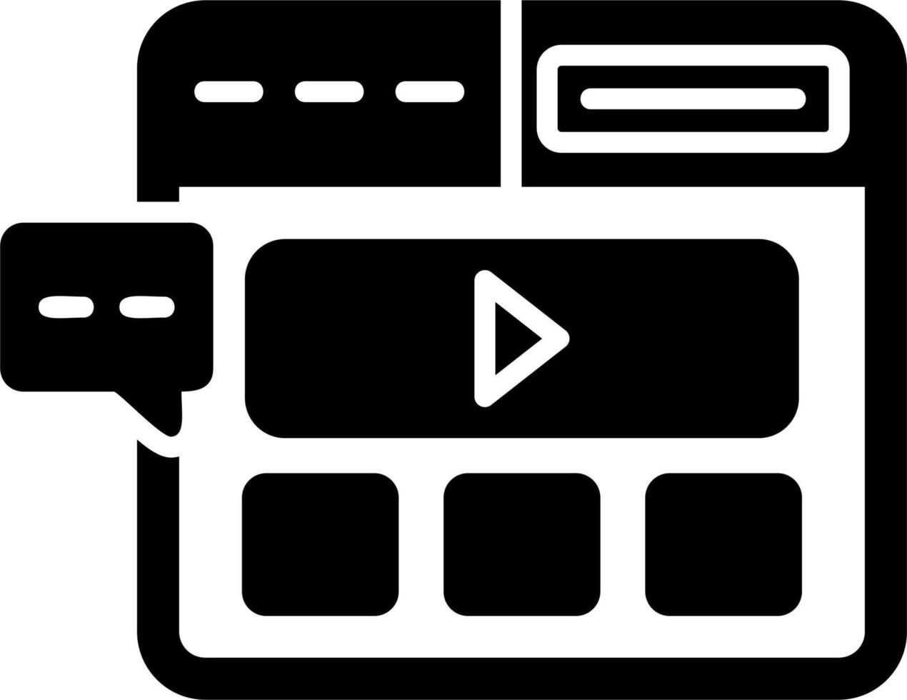 Video Advertising Vector Icon