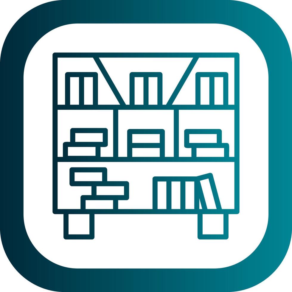 Bookshelve Vector Icon Design