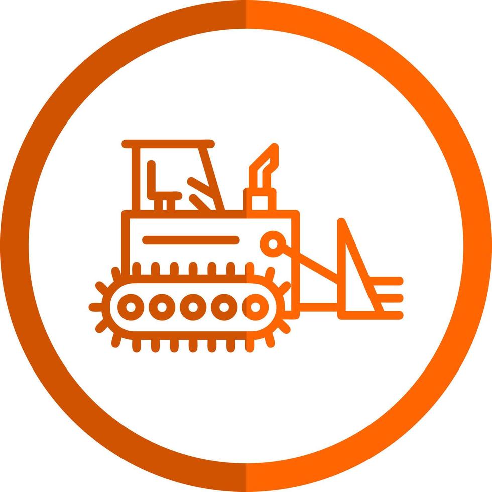 Bulldozer Vector Icon Design