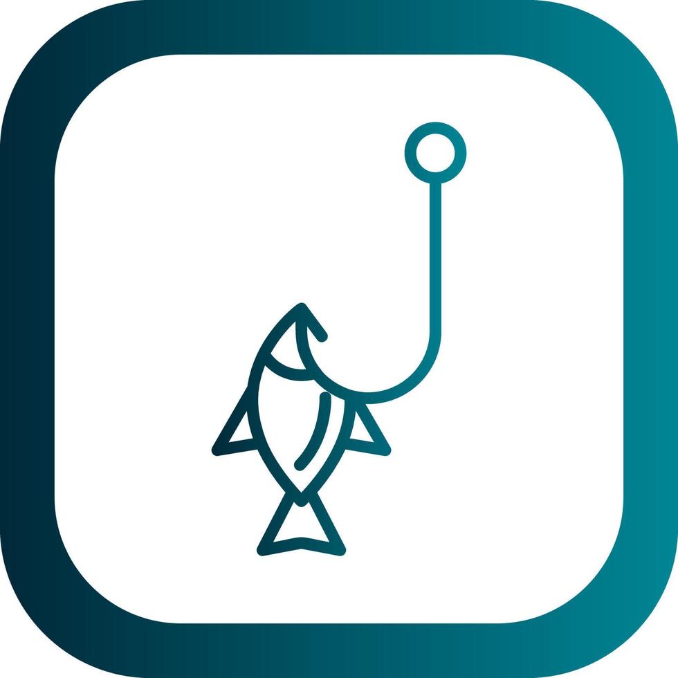 Fishing Hook Vector Icon Design