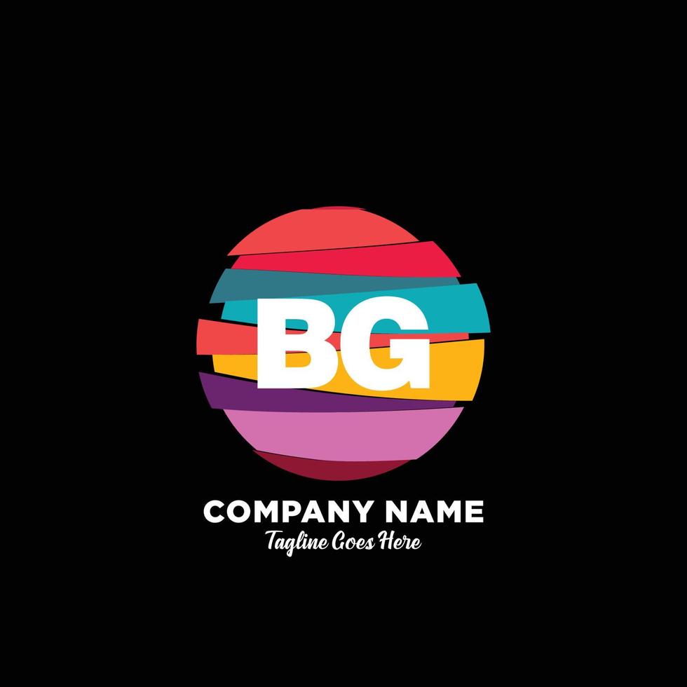 BG initial logo With Colorful template vector. vector