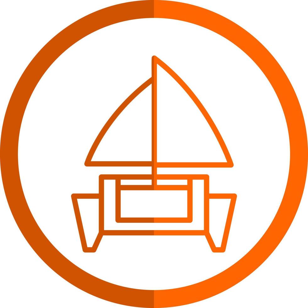 Catamaran Vector Icon Design