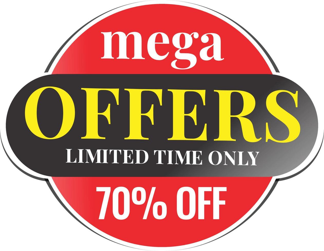 abstract mega sale promotional Banner template vector