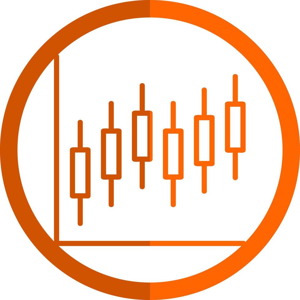 Candlestick Chart Vector Icon Design