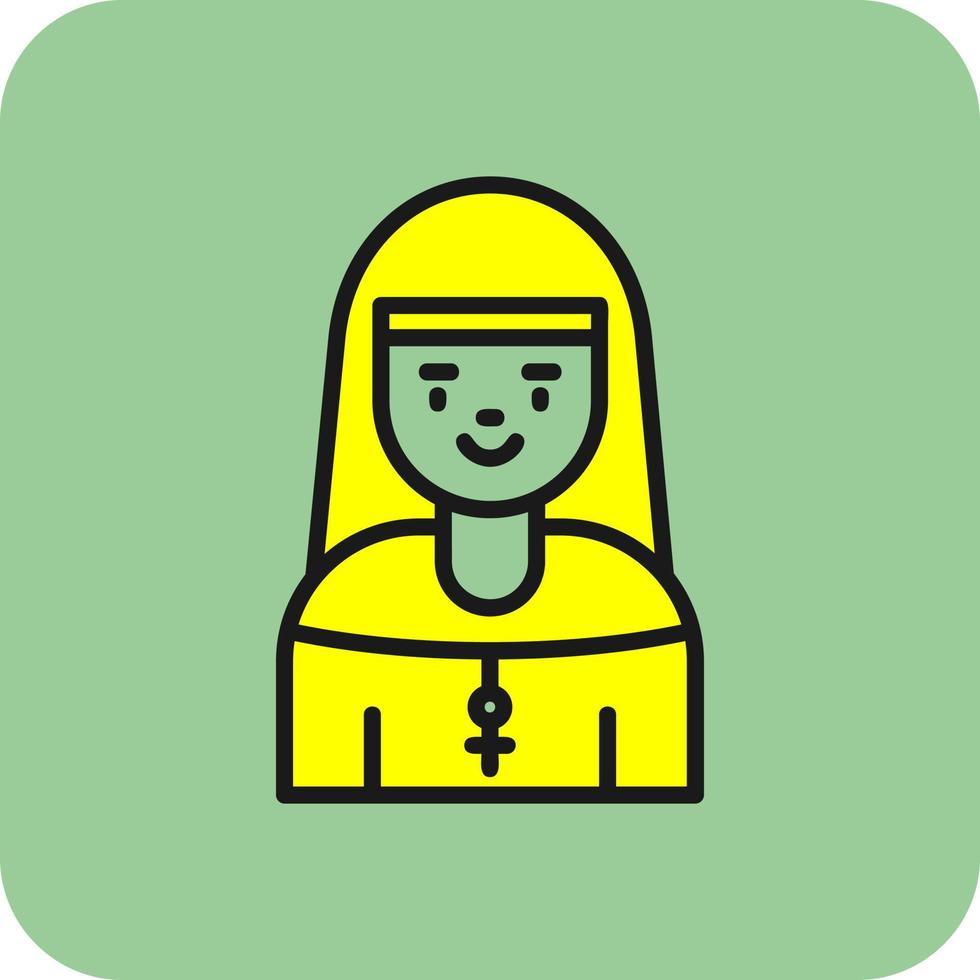 Nun Vector Icon Design