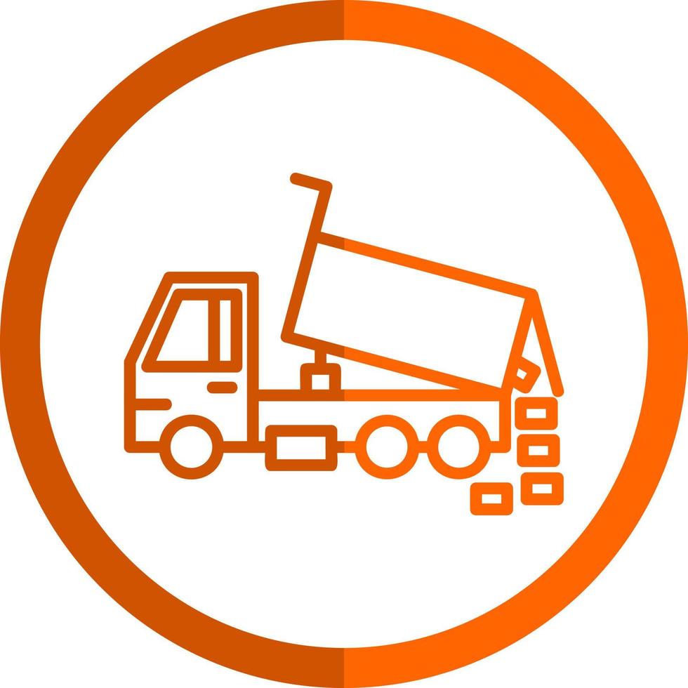 Dumper Truck Vector Icon Design