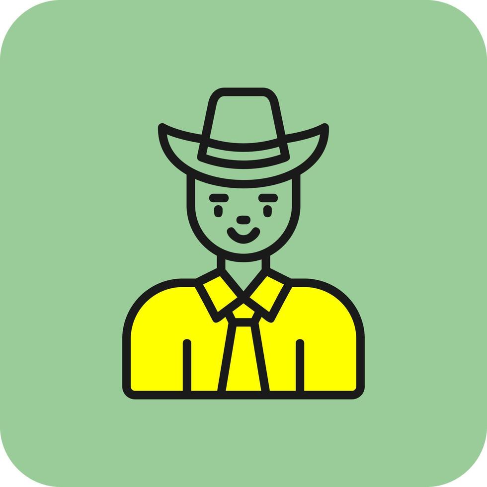 Cow Boy Vector Icon Design