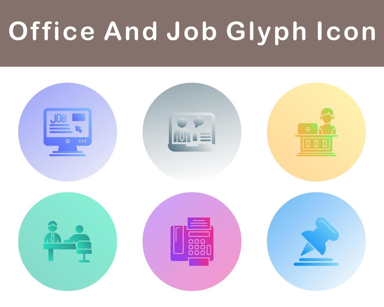 Work Office And Job Vector Icon Set