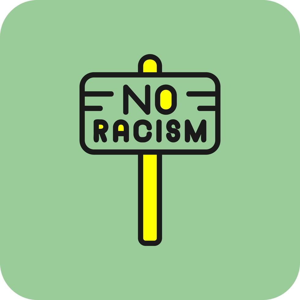 sin diseño de icono de vector de racismo