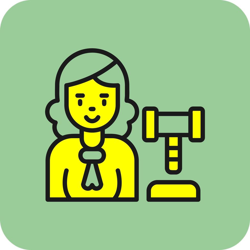Judge Woman Vector Icon Design