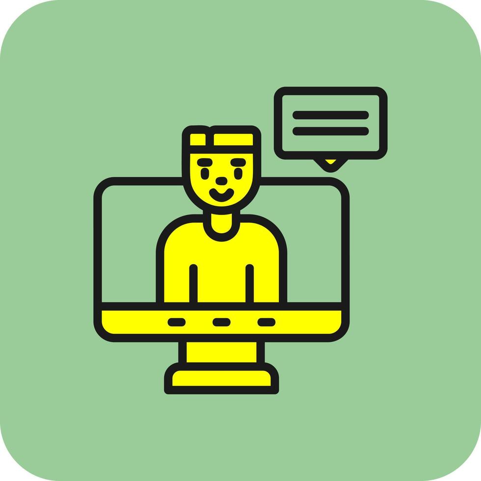 Virtual Event Vector Icon Design