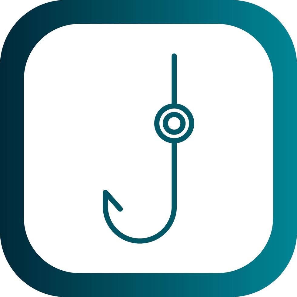 Fishing Hook Vector Icon Design