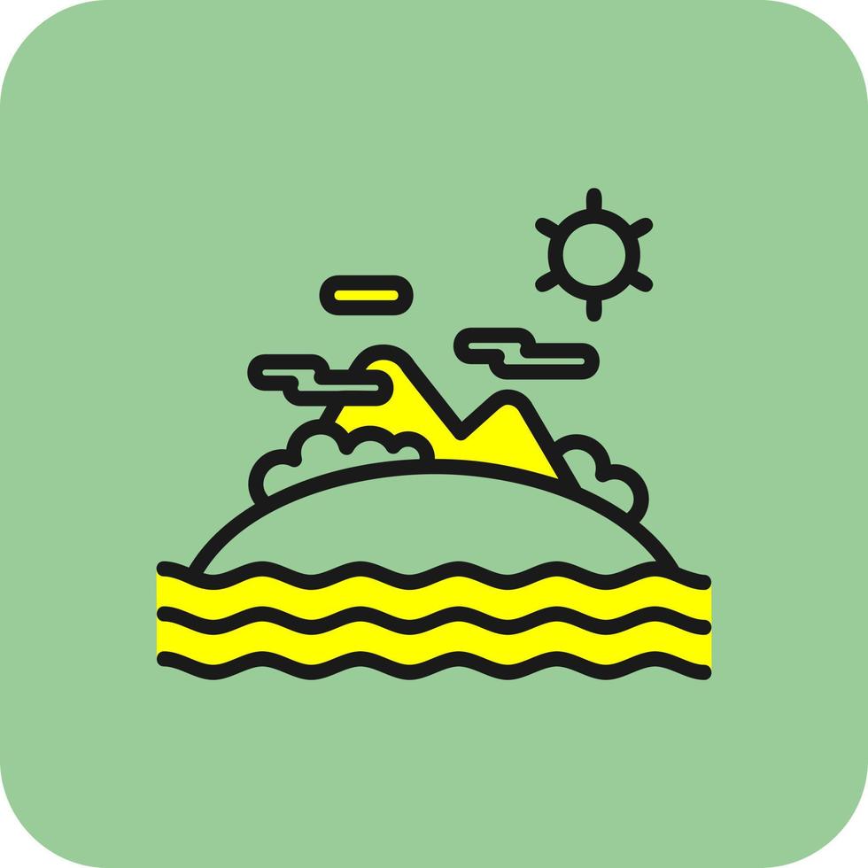 diseño de icono de vector de isla