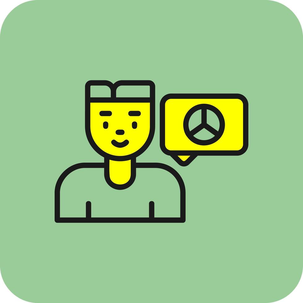 Peace Chat Vector Icon Design