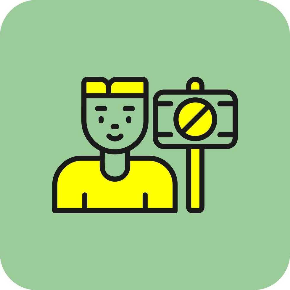 Protester Vector Icon Design