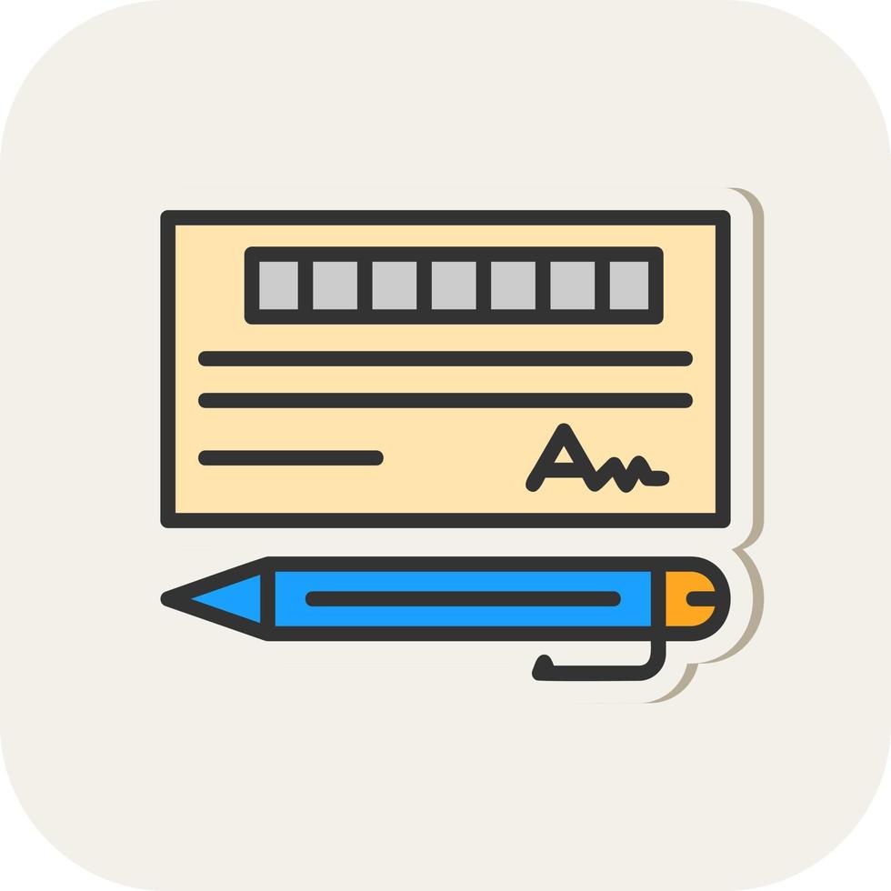 Bank Check Vector Icon Design