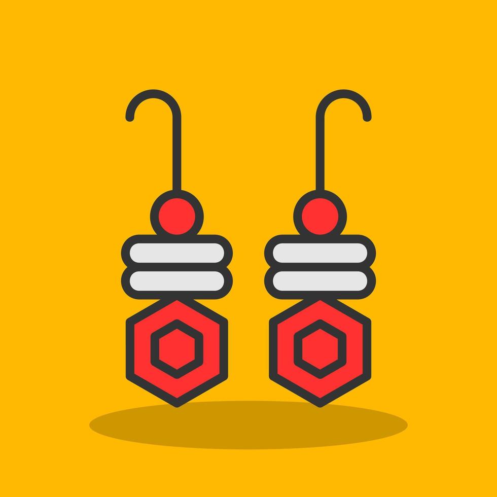 Earrings Vector Icon Design
