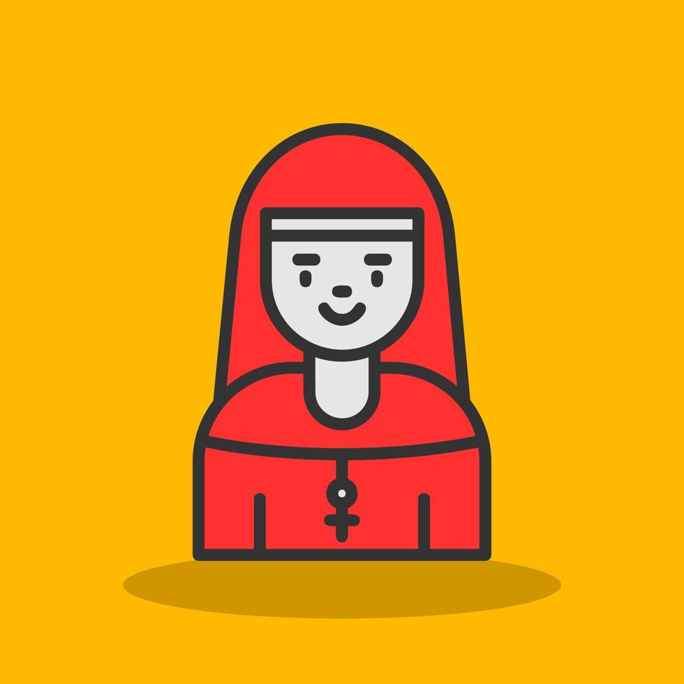 Nun Vector Icon Design