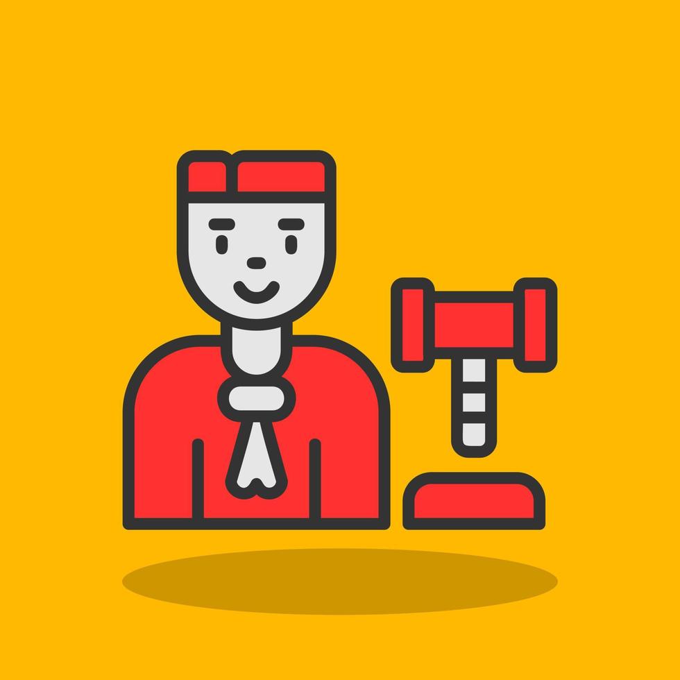 Judge Man Vector Icon Design