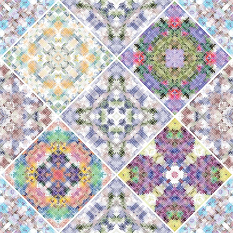 Arabic pattern background, Islamic ornament, Arabic tile or arabic zellij, traditional mosaic. vector