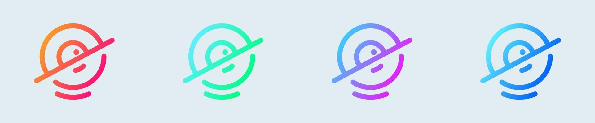 Webcam off line icon in gradient colors. Disconnect signs vector illustration.