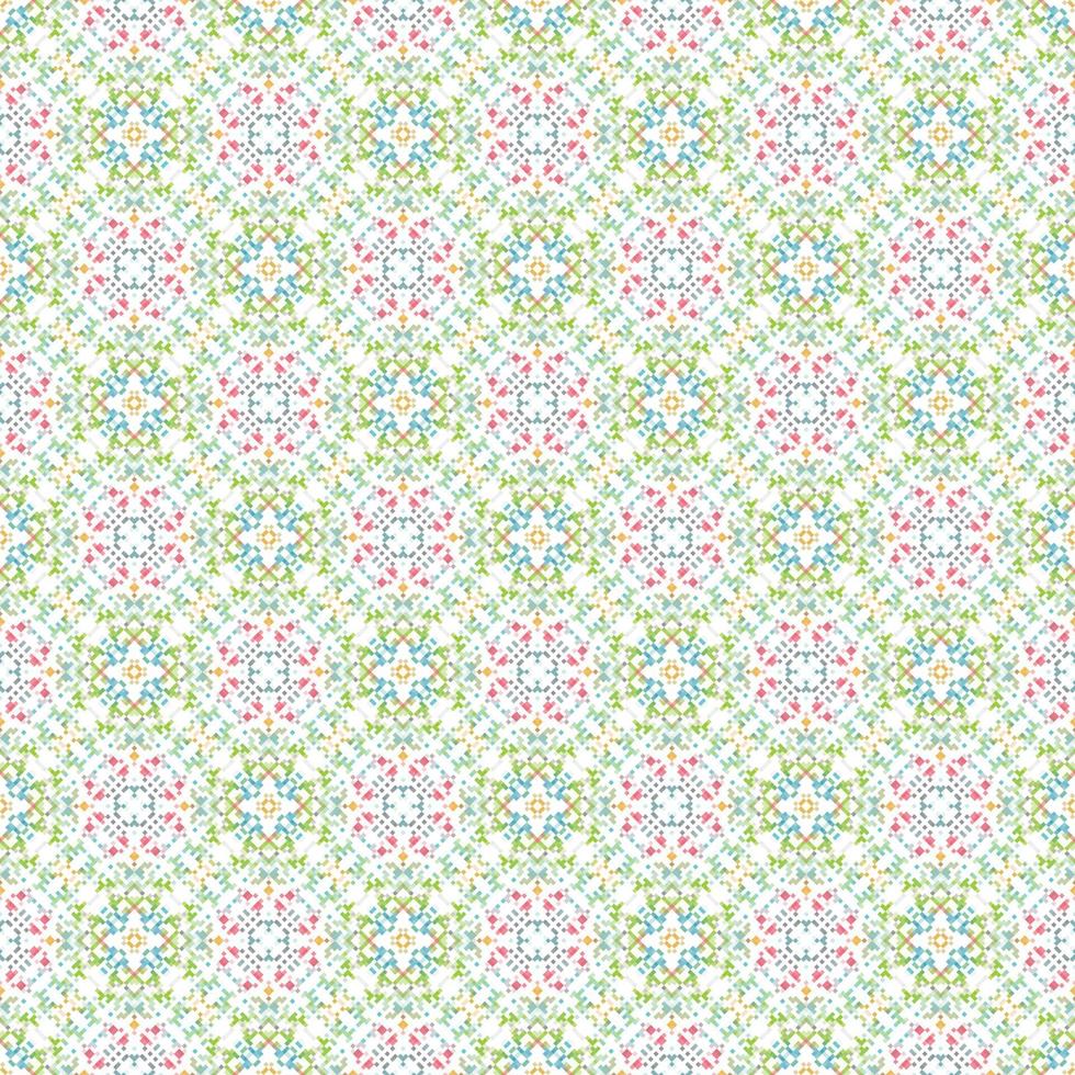 Decorative background made of small squares. The rich decoration of abstract patterns for construction of fabric or paper. vector